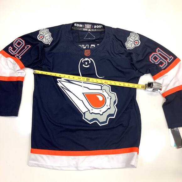 NEW Adidas Evander Kane Edmonton Oilers Reverse Retro 2.0 Jersey Sz 54 EDM 2001 - Picture 11 of 12